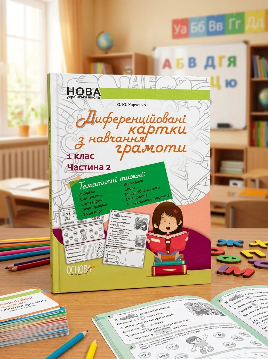 Диференційовані картки з навчання грамоти. 1 клас. Частина 2 — Вивчення мов