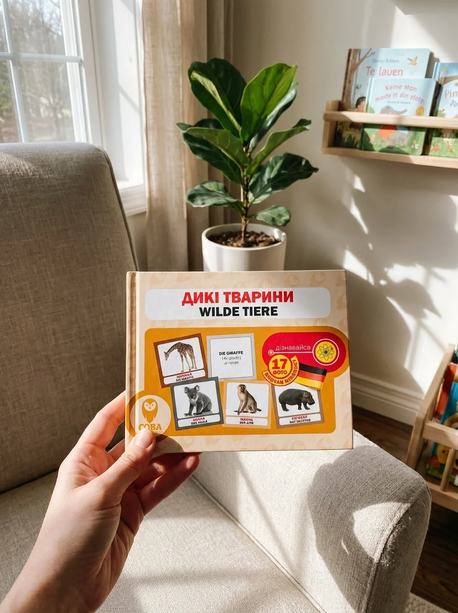 Дикі тварини. 17 карток німецькою — Розвивальні книги