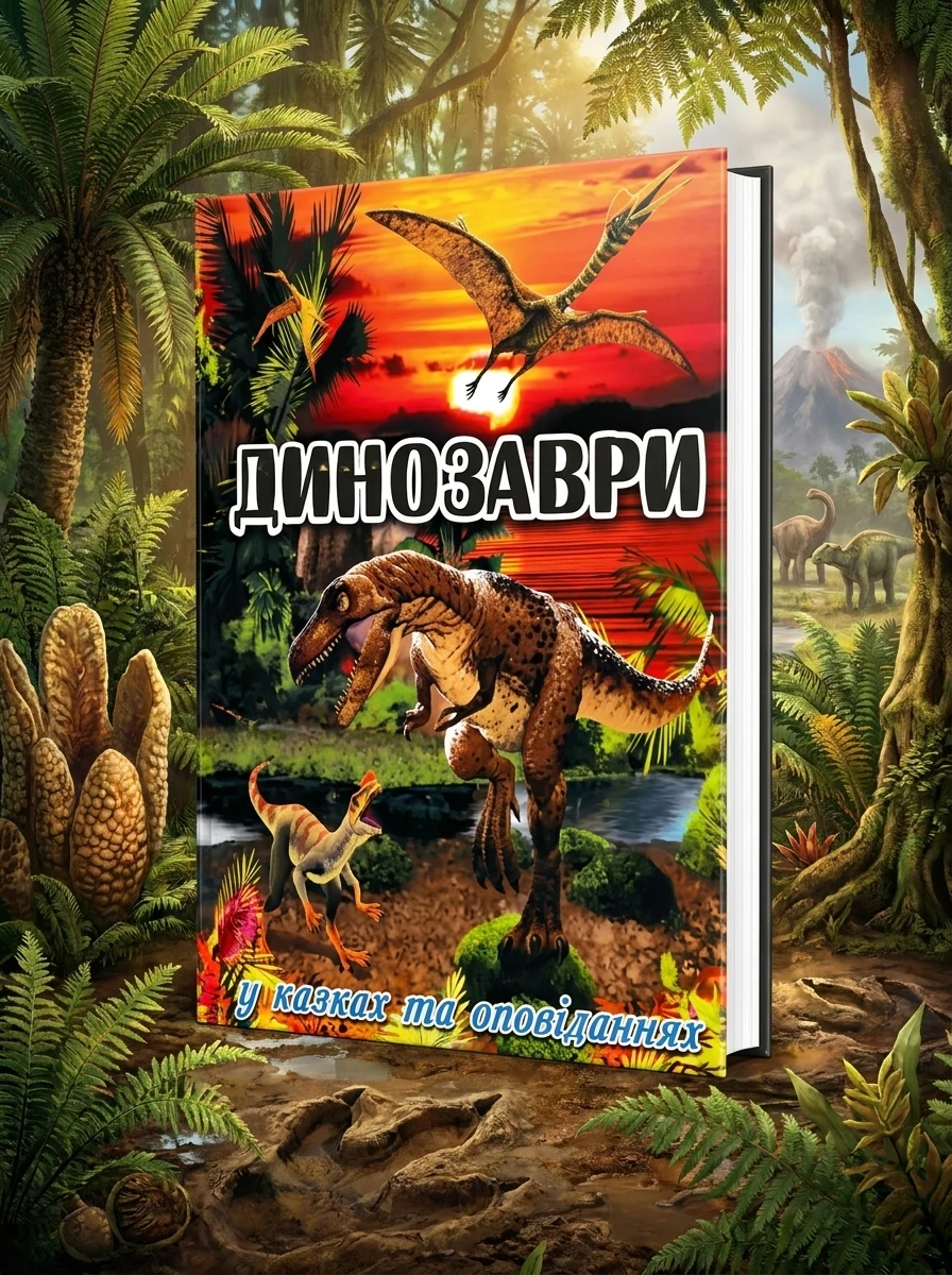 Динозаври у казках та оповіданнях (червона обкладинка)