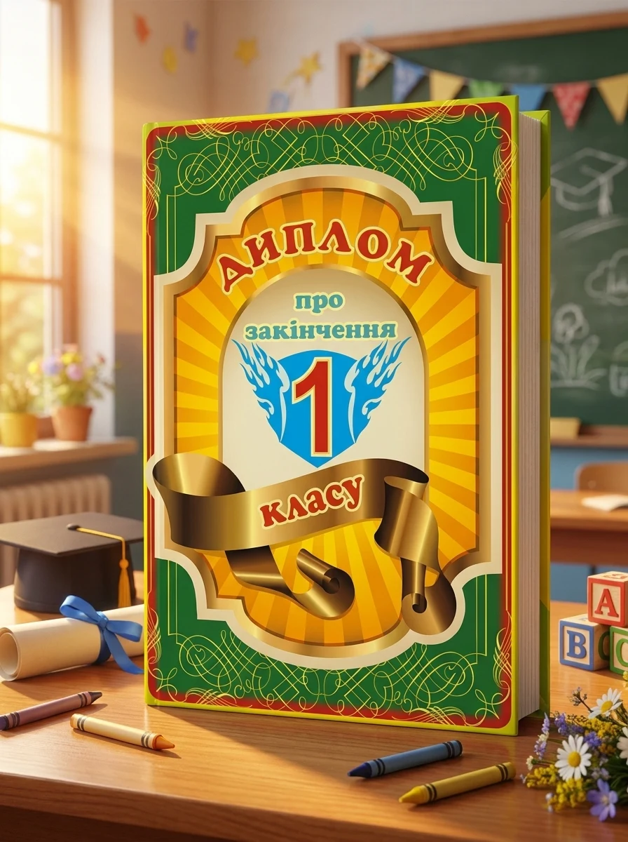 Диплом про закінчення 1 класу (двосторонній) — Дім, сім'я, релігія