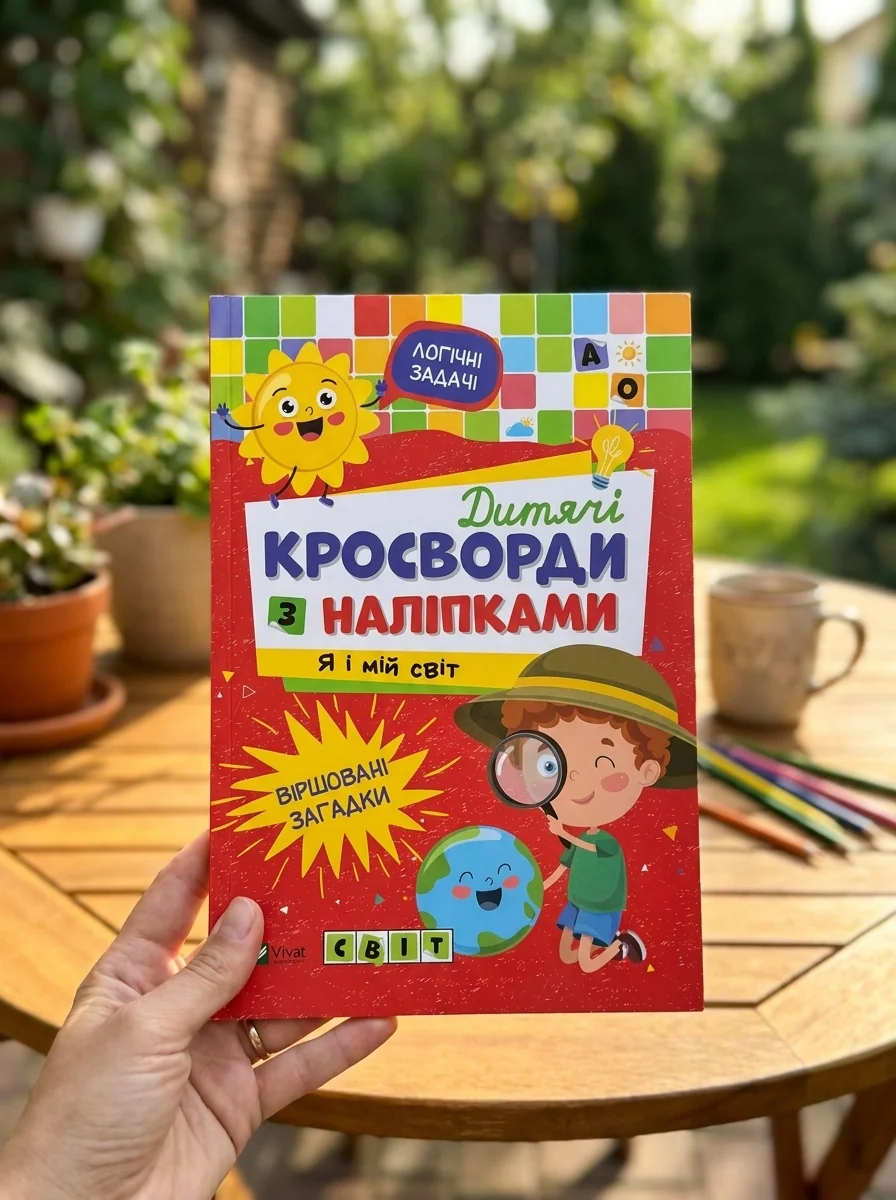 Дитячі кросворди з наліпками. Я і мій світ | купити книгу онлайн