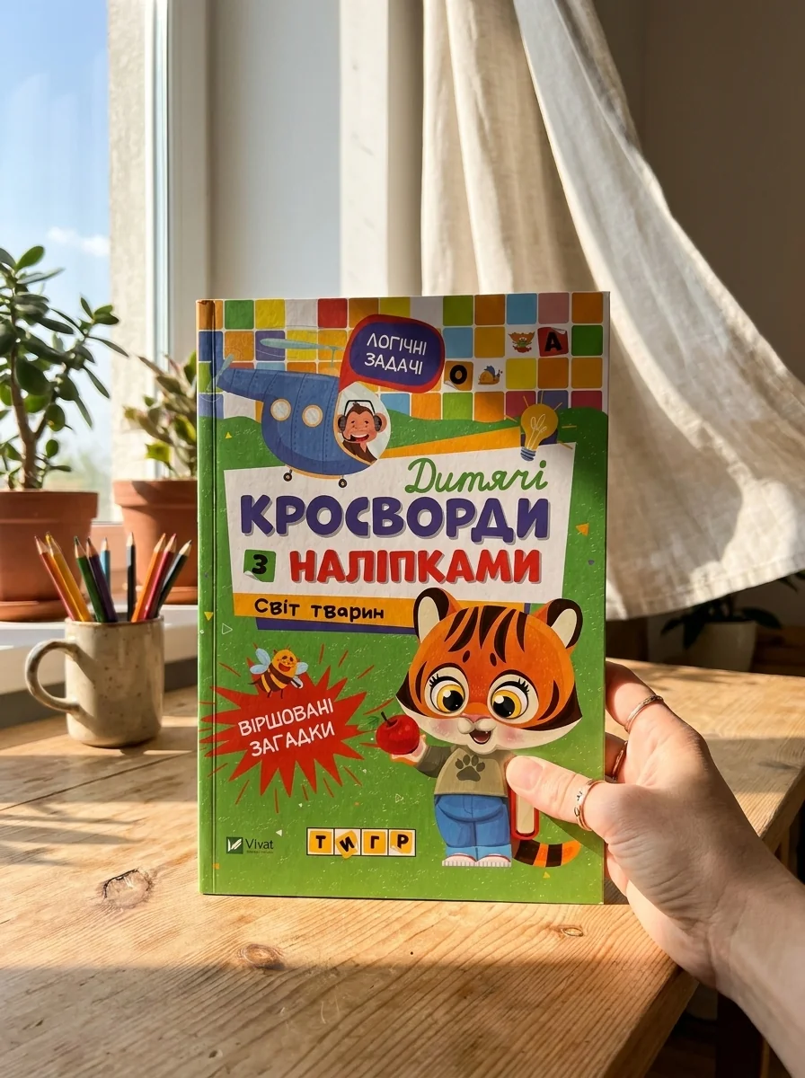 Дитячі кросворди з наліпками. Світ тварин | купити книгу онлайн