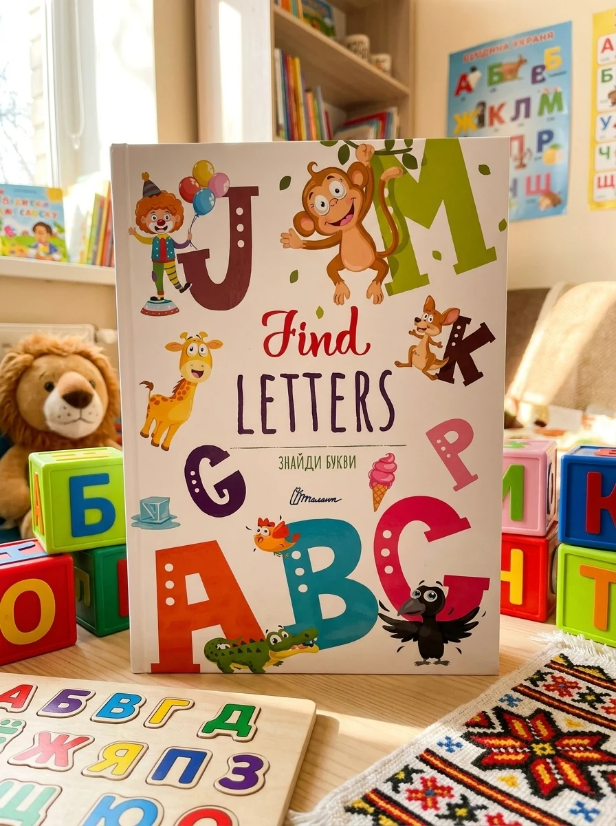 Дитячий простір : Знайди букви / Find letters (Українська ) — Вивчення мов