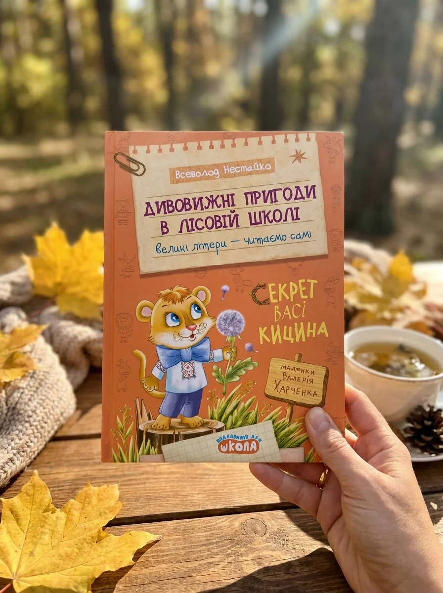 Секрет Васі Кицина. Дивовижні пригоди в лісовій школі. Книга 3 — Всеволод Нестайко, обкладинка