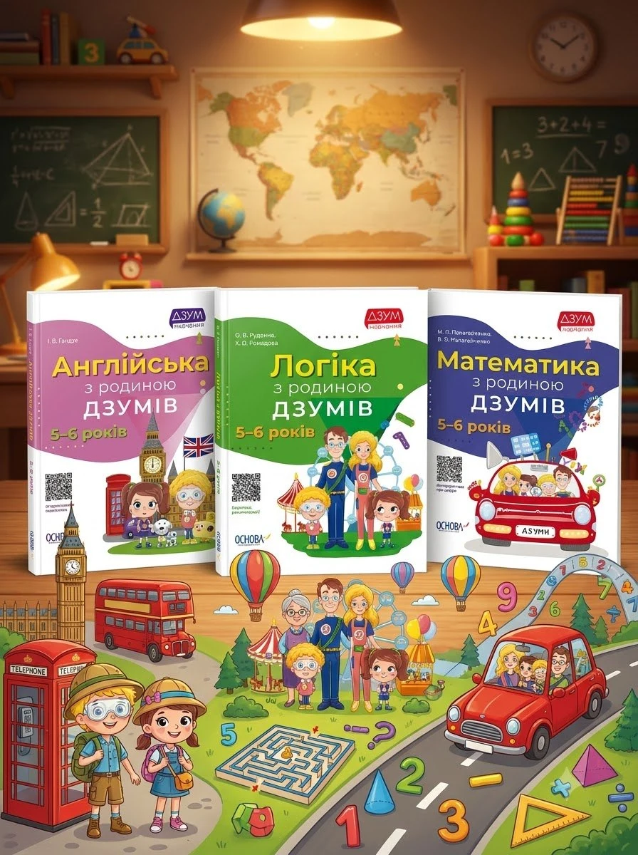 ДЗУМ - навчання з родиною ДЗУМІВ: 5-6 років. Комплект з 3-х зошитів — Ірина Гандзя, обкладинка