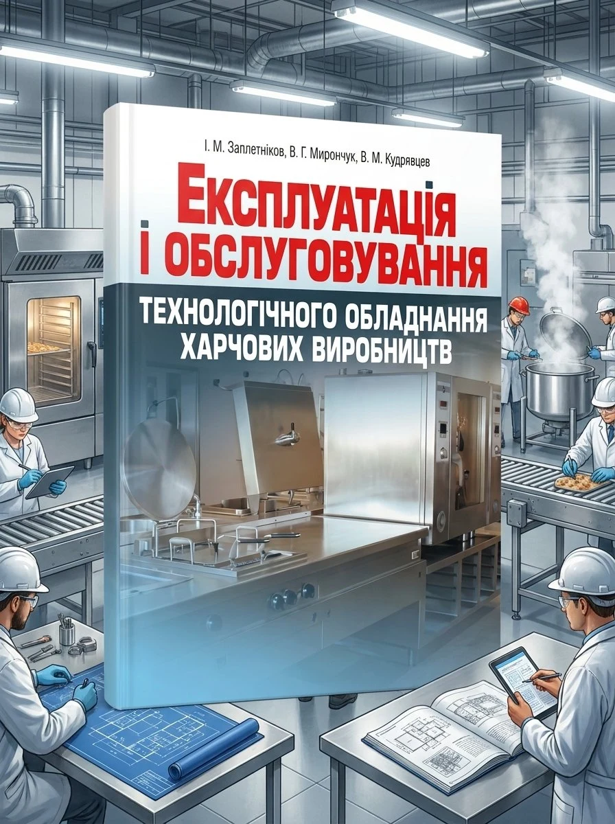 Експлуатація і обслуговування технологічного обладнання харчових виробництв. — Заплетніков І.М., обкладинка