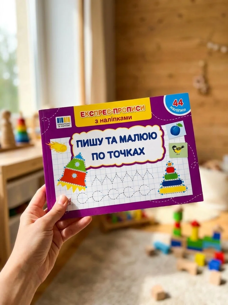 Експрес-прописи з наліпками. Пишу та малюю по точках — Підготовка до школи