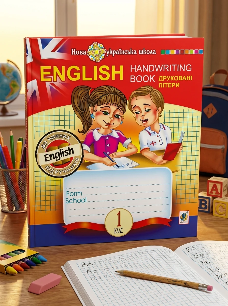 English. 1 клас. Handwriting Book. Прописи. Друковані літери. Клітинка — Вивчення мов