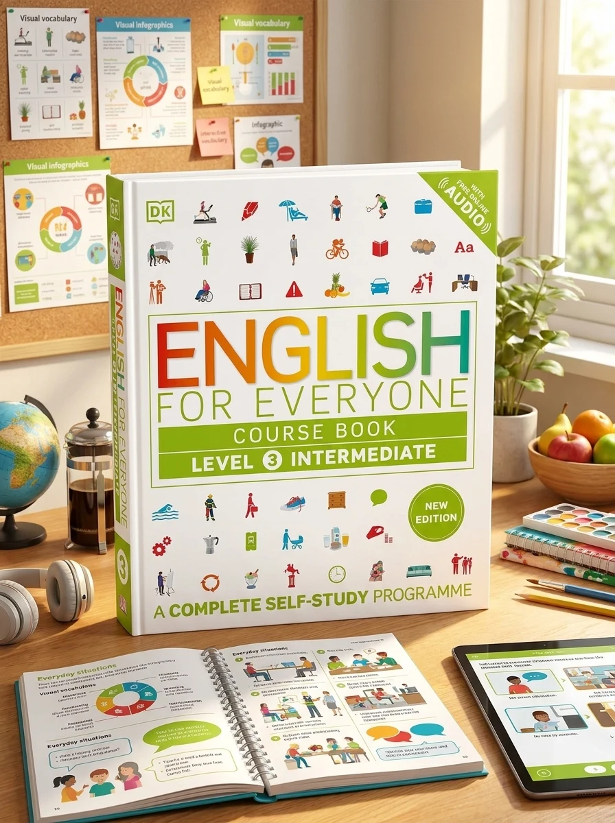 English for Everyone 3. Intermediate Course Book: A Complete Self-Study Programme, обкладинка