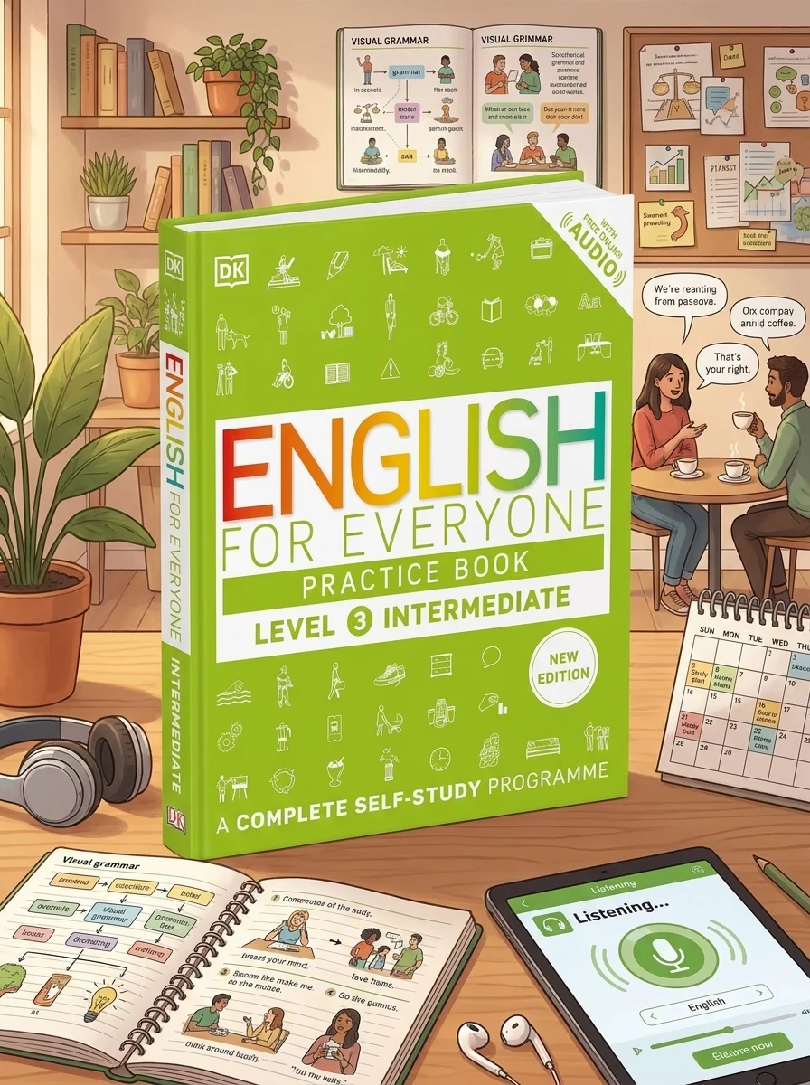 English for Everyone 3 Intermediate Practice Book: A Complete Self-Study Programme, обкладинка