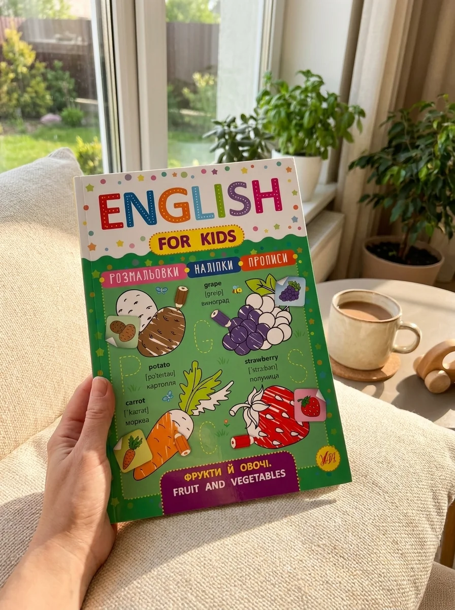 English for Kids. Фрукти й овочі. Fruit and Vegetables — Розвивальні книги