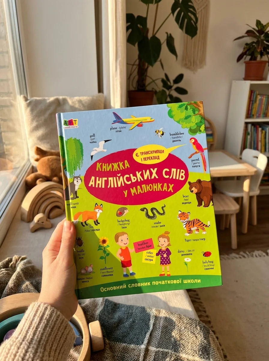 English for kids Книжка англійських слів у малюнках АРТ20902У — Дитяча література