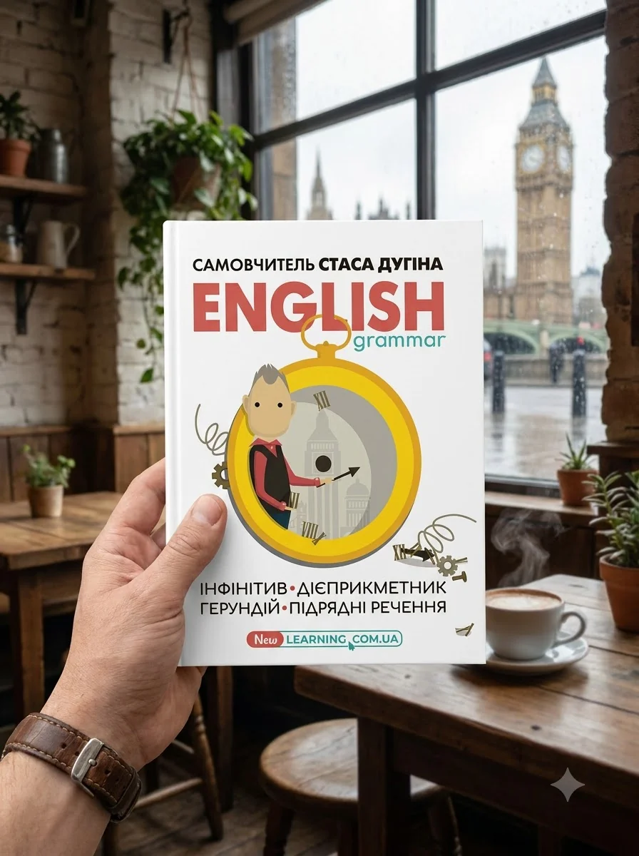 English grammar. Інфінітив, дієприкметник, герундій, підрядні речення — Станіслав Дугін, обкладинка