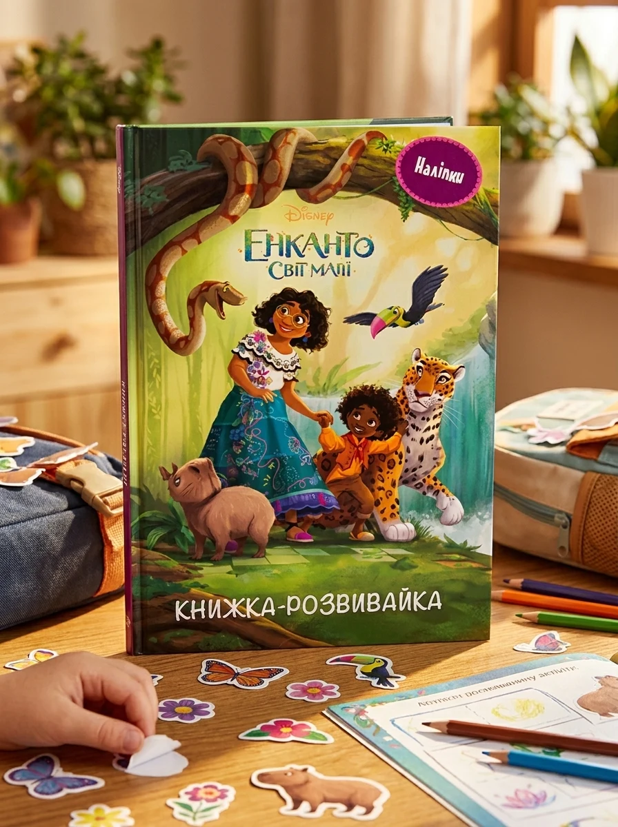 Енканто. Світ магії. Книжка-розвивайка з наліпками — Дитяча література