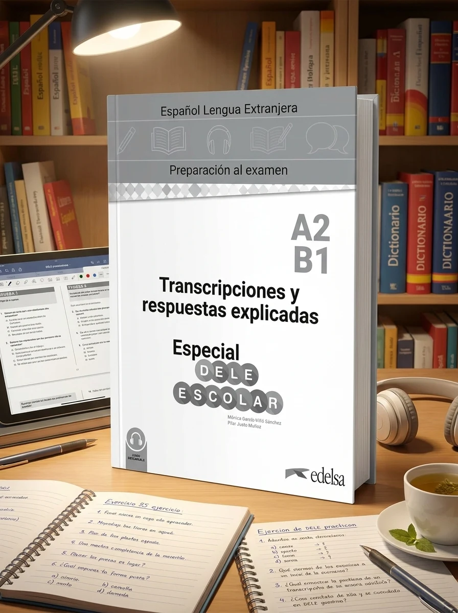 Especial DELE Escolar A2-B1 Curso Completo. Transcripciones y Respuestas explicadas