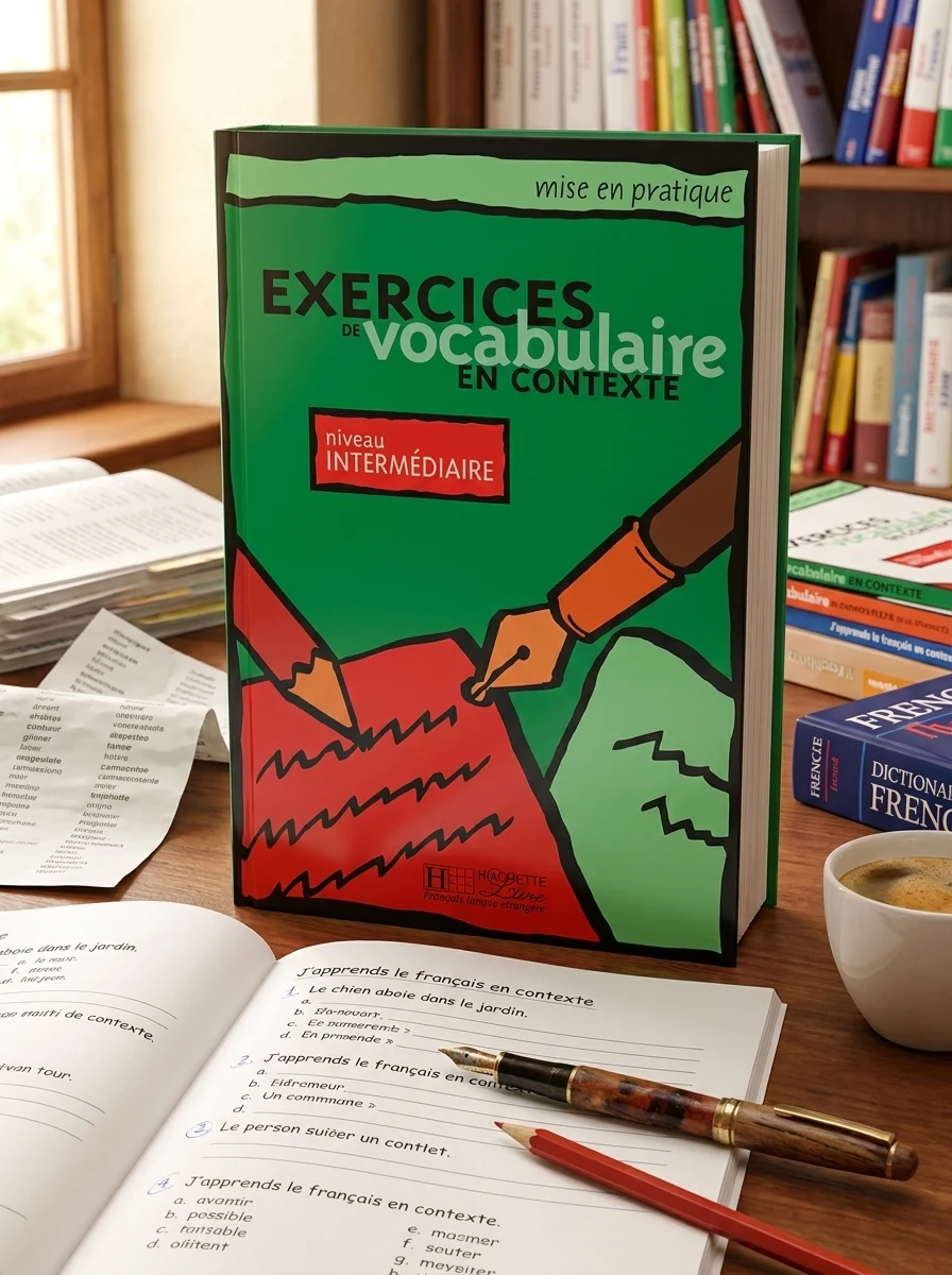 Exercices de vocabulaire en contexte: Livre de l'eleve - niveau intermedia, обкладинка