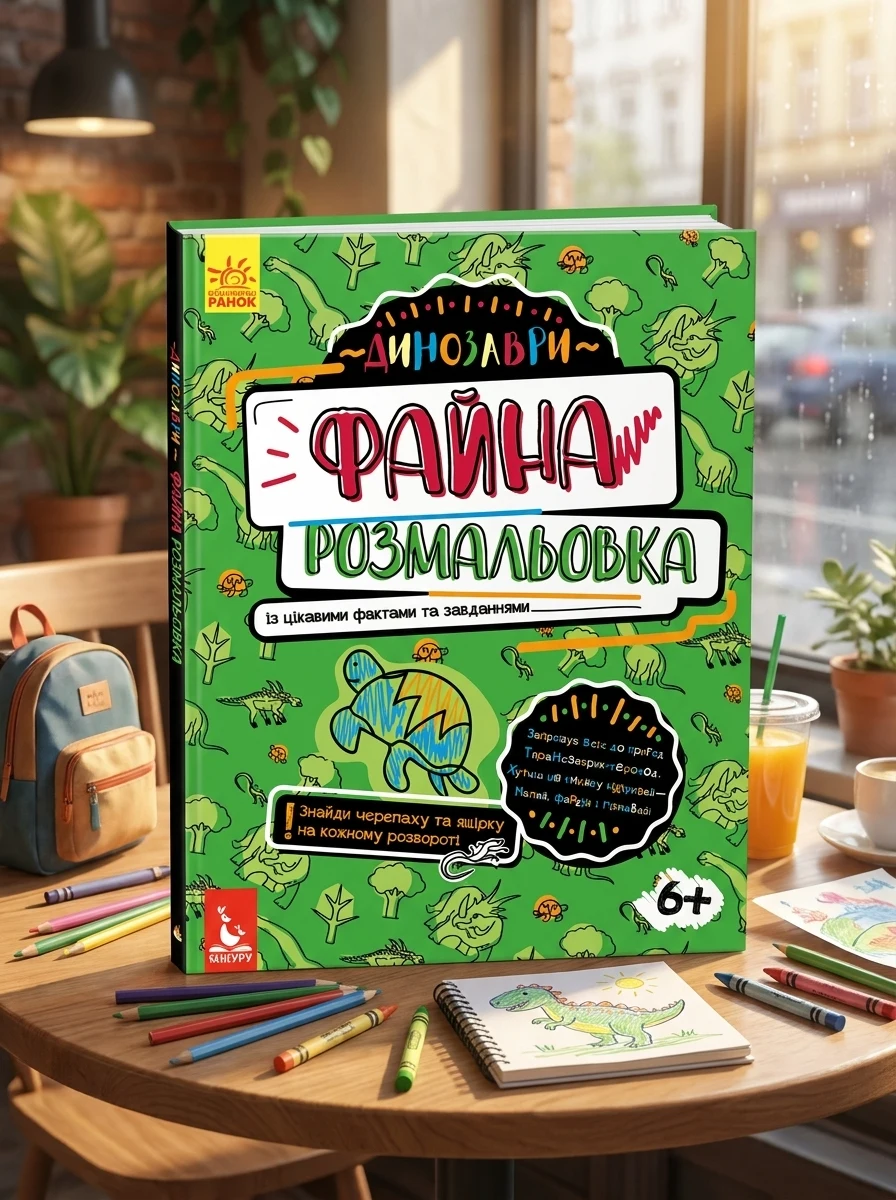 Файна розмальовка. Динозаври — Дитяча література
