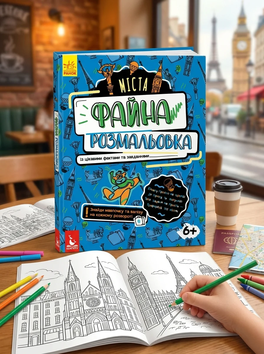 Файна розмальовка. Міста, — Дитяча література