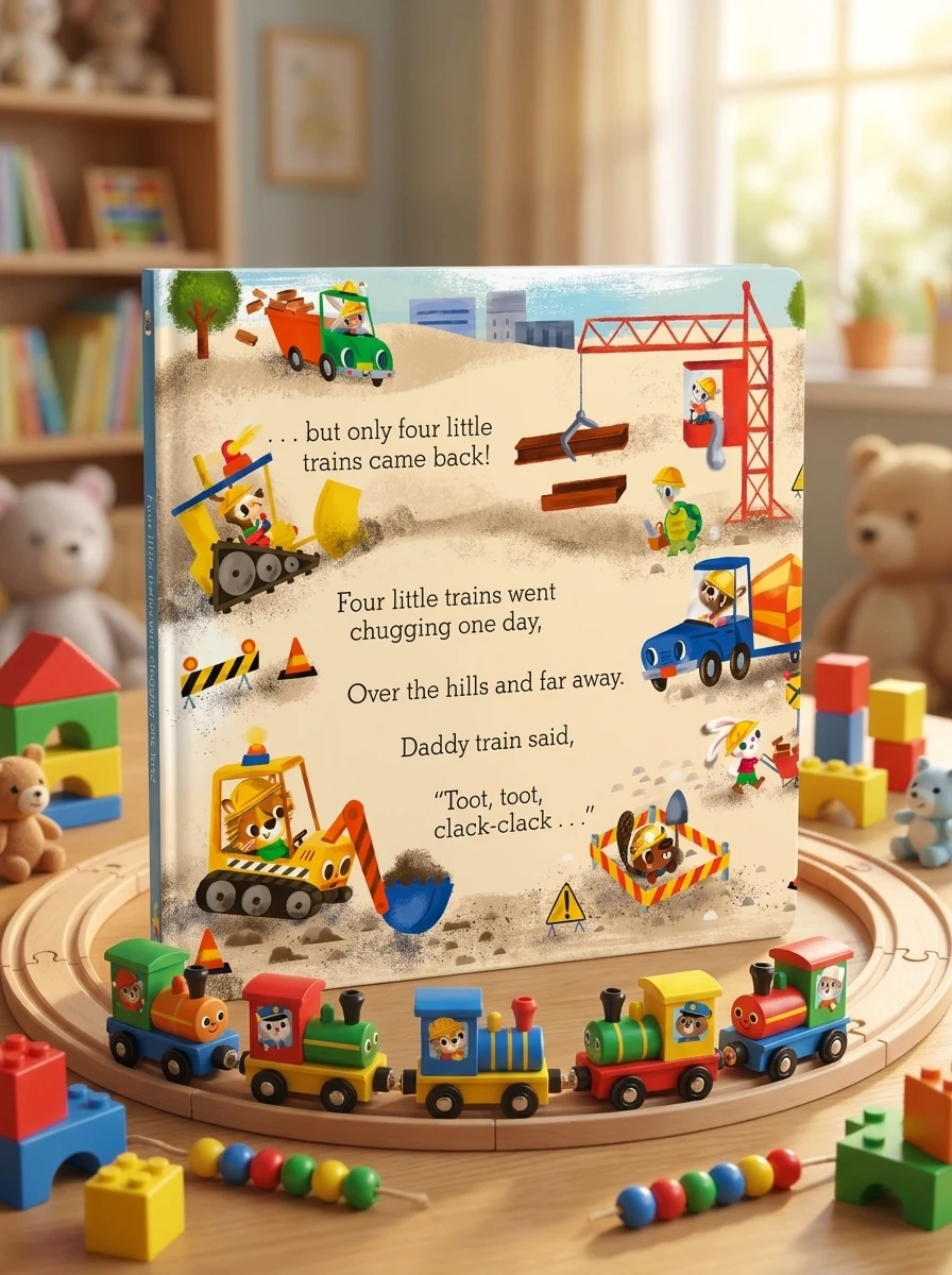Five Little Trains. A Nursery Rhyme Counting Book for Toddlers 3 — Дитяча література