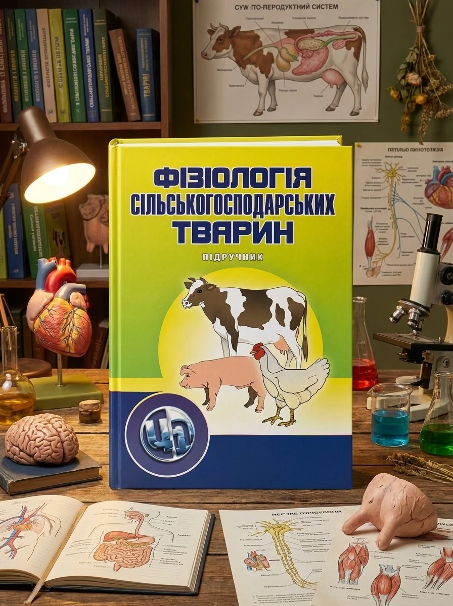 Фізіологія сільскогосподарських тварин. В 2-х томах. Підручник та практикум. Підручник затверджений МОН України — Дерев'янко І.Д., обкладинка