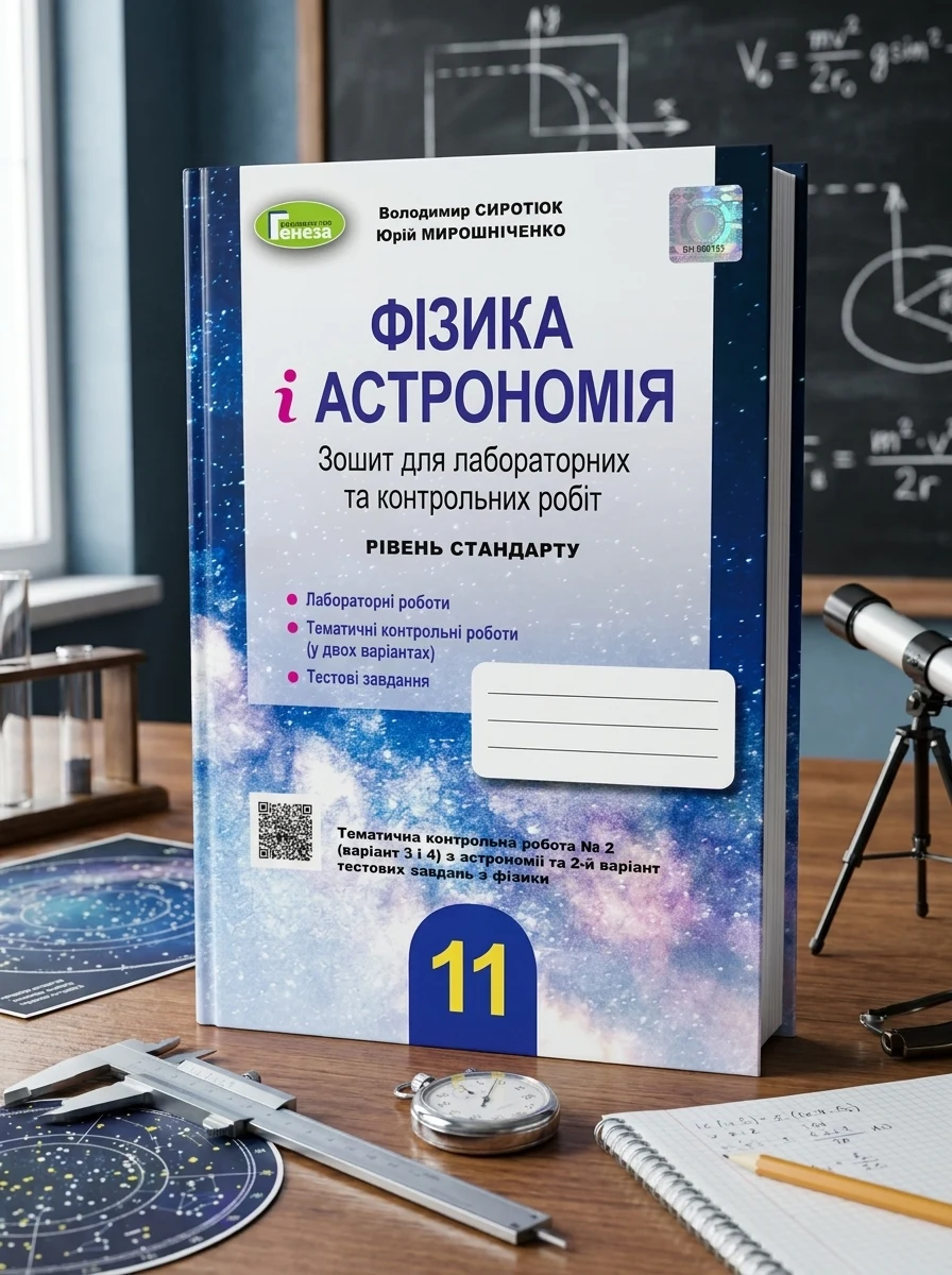 Фізика і астрономія 11 клас. Зошит для лабораторних і контрольних робіт. Рівень стандарту — Вивчення мов