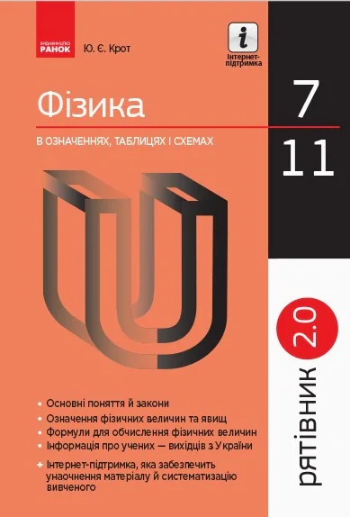 Фізика в означеннях таблицях і схемах 7-11 класи. Рятівник 2.0
