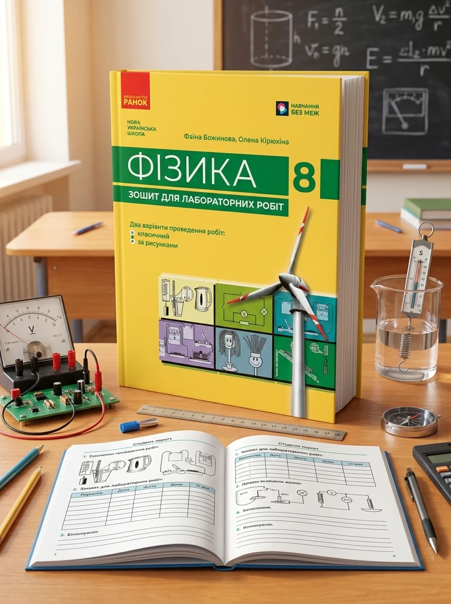 Фізика. Зошит для лабораторних робіт. 8 клас — Дитяча література