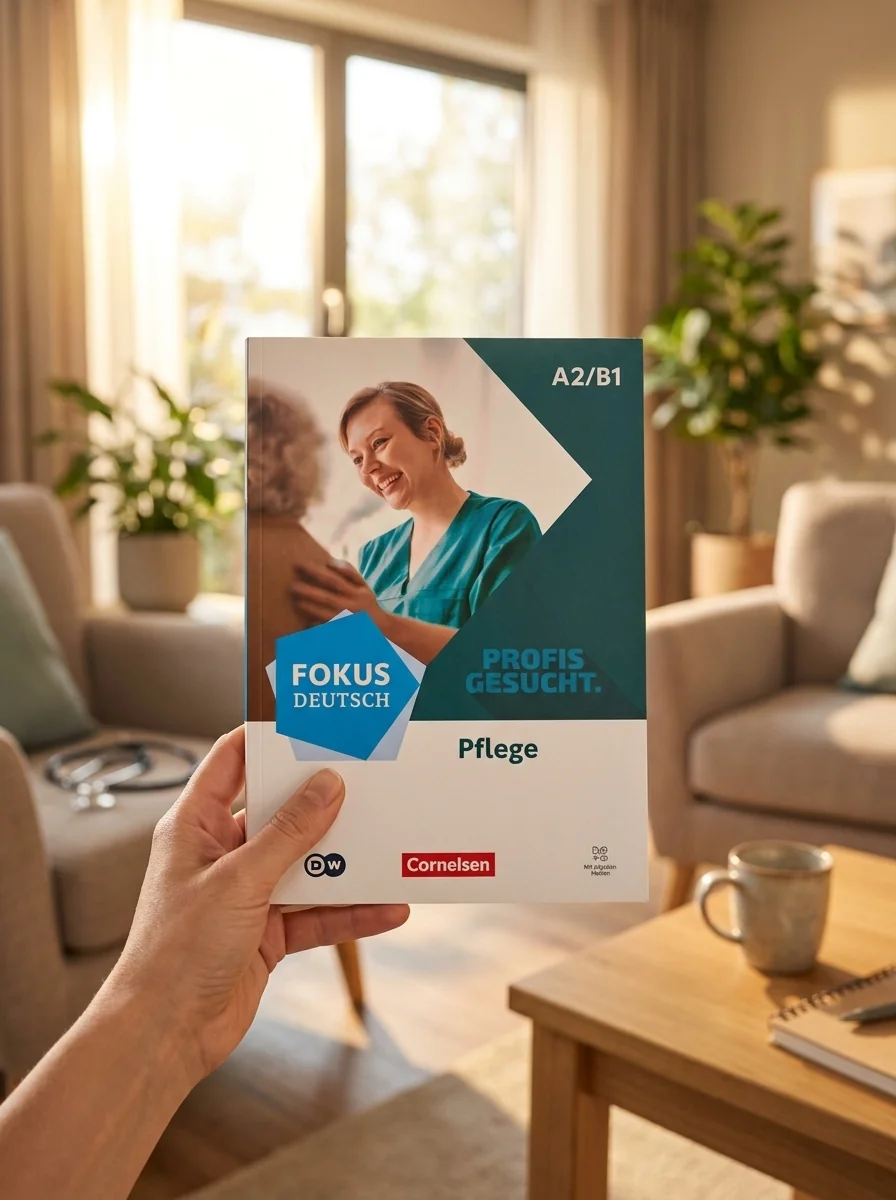 Fokus Deutsch A2/B1 Berufsfeld Pflege Kurs- und Übungsbuch Inkl. E-Book und digitalen Medien, обкладинка