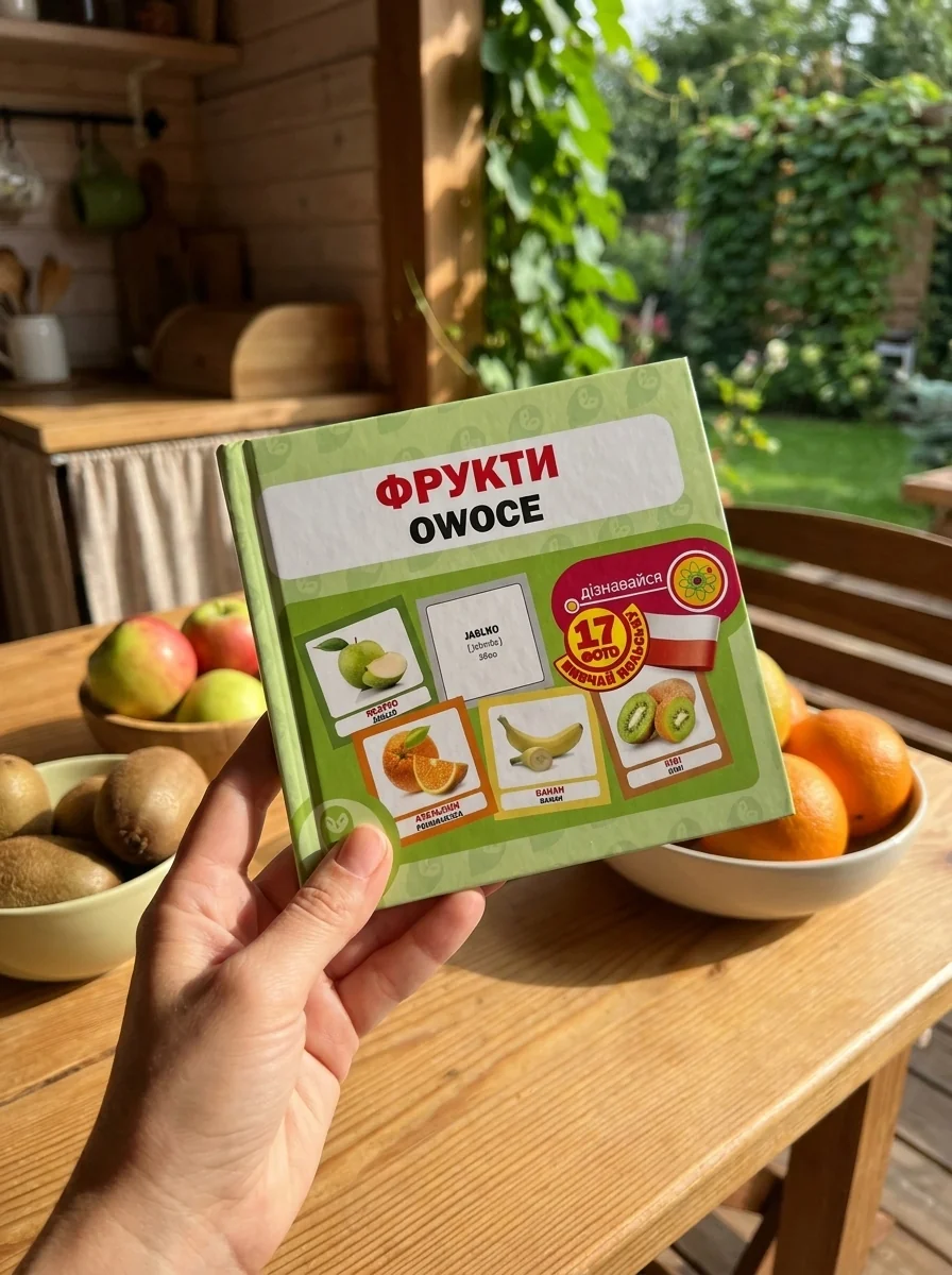 Фрукти. 17 карток польською, обкладинка