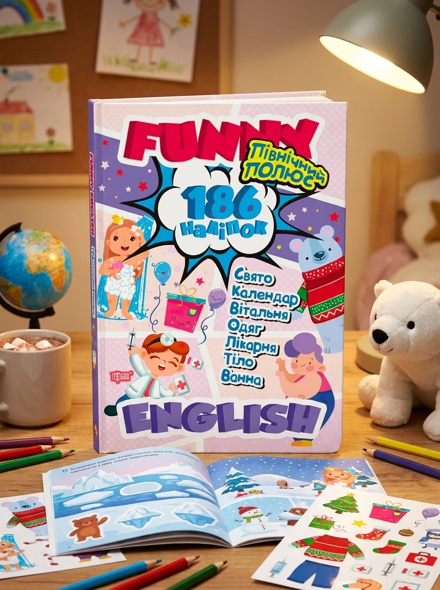 Funny English. Північний полюс. (+186 наліпок) — Вивчення мов