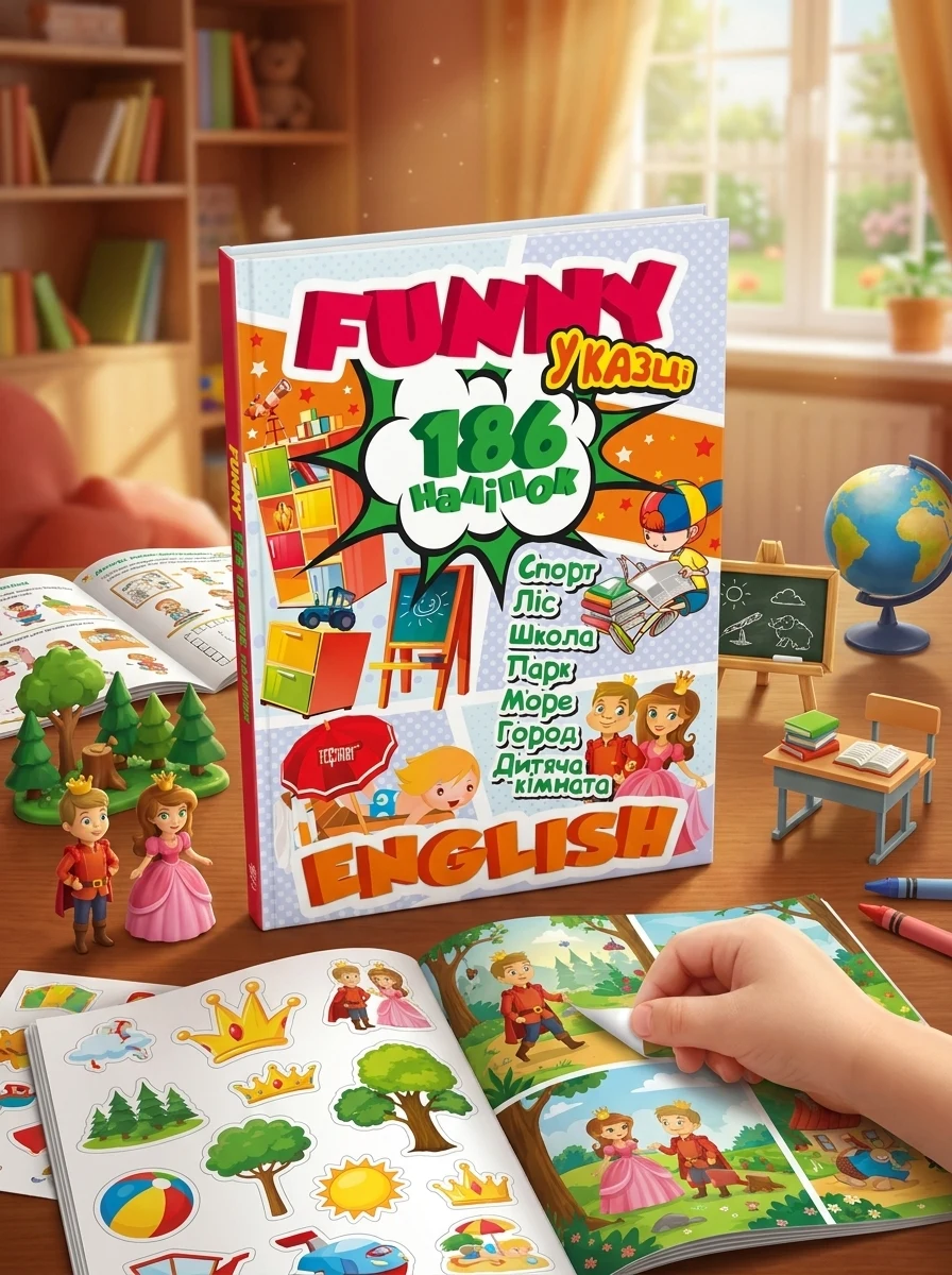 Funny English. У казці. (+186 наліпок) — Вивчення мов