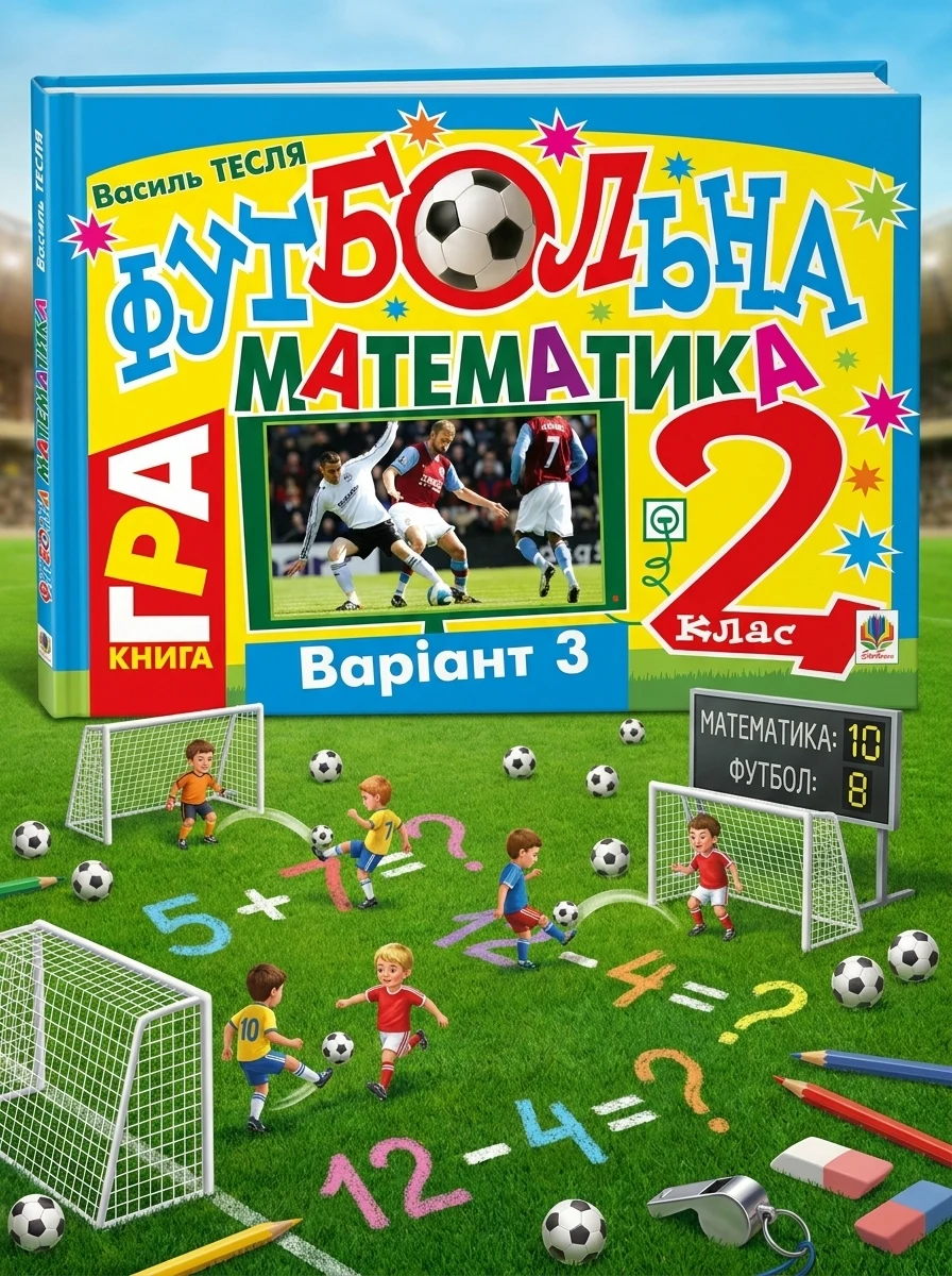 Футбольна математика. Книга-гра. 2 клас. Варіант 3 — Дитяча література