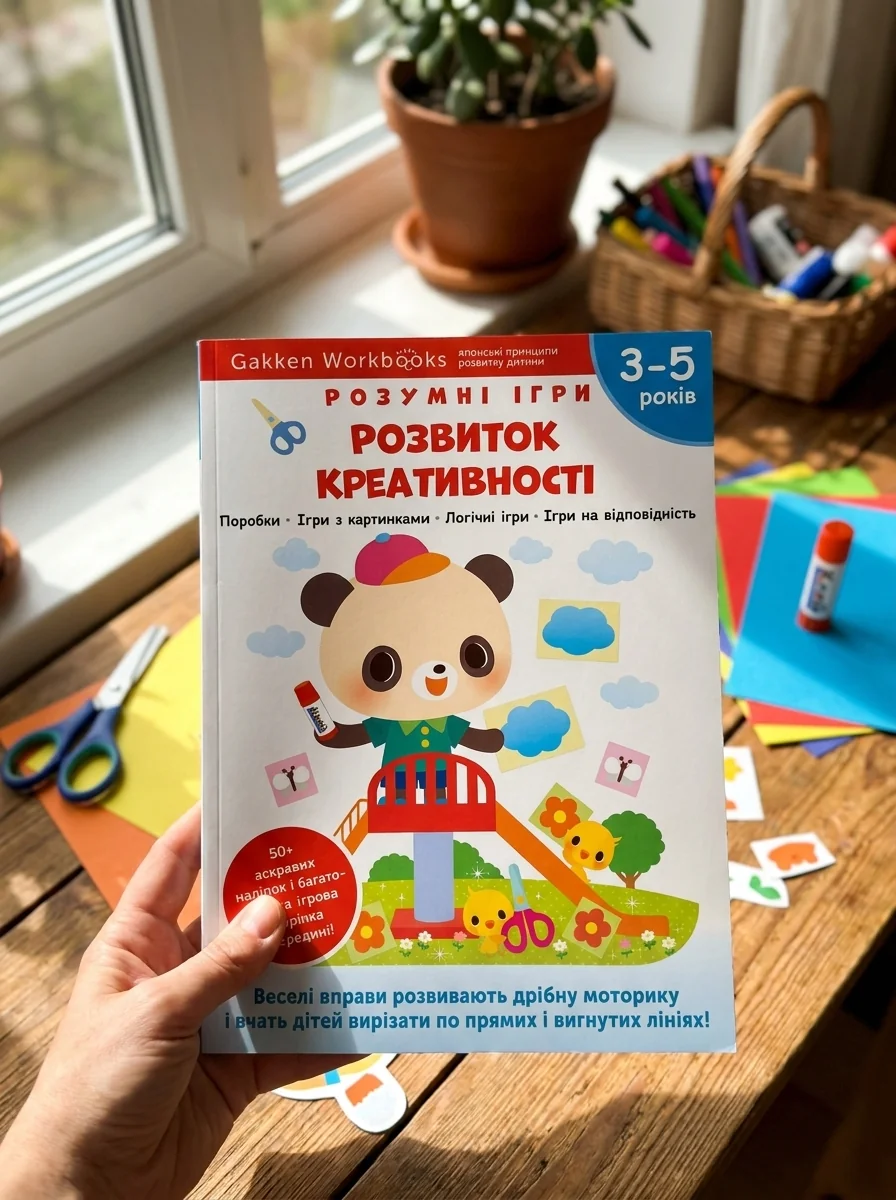 Gakken. Розумні ігри. Розвиток креативності. 3–5 років + наліпки і багаторазові сторінки для малюван — фото 2