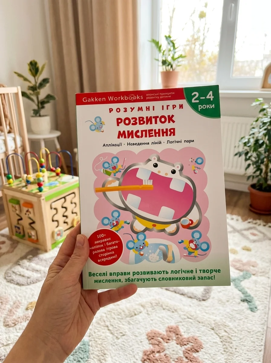 Gakken. Розумні ігри. Розвиток мислення. 2–4 роки + наліпки і багаторазові сторінки для малювання — фото 2
