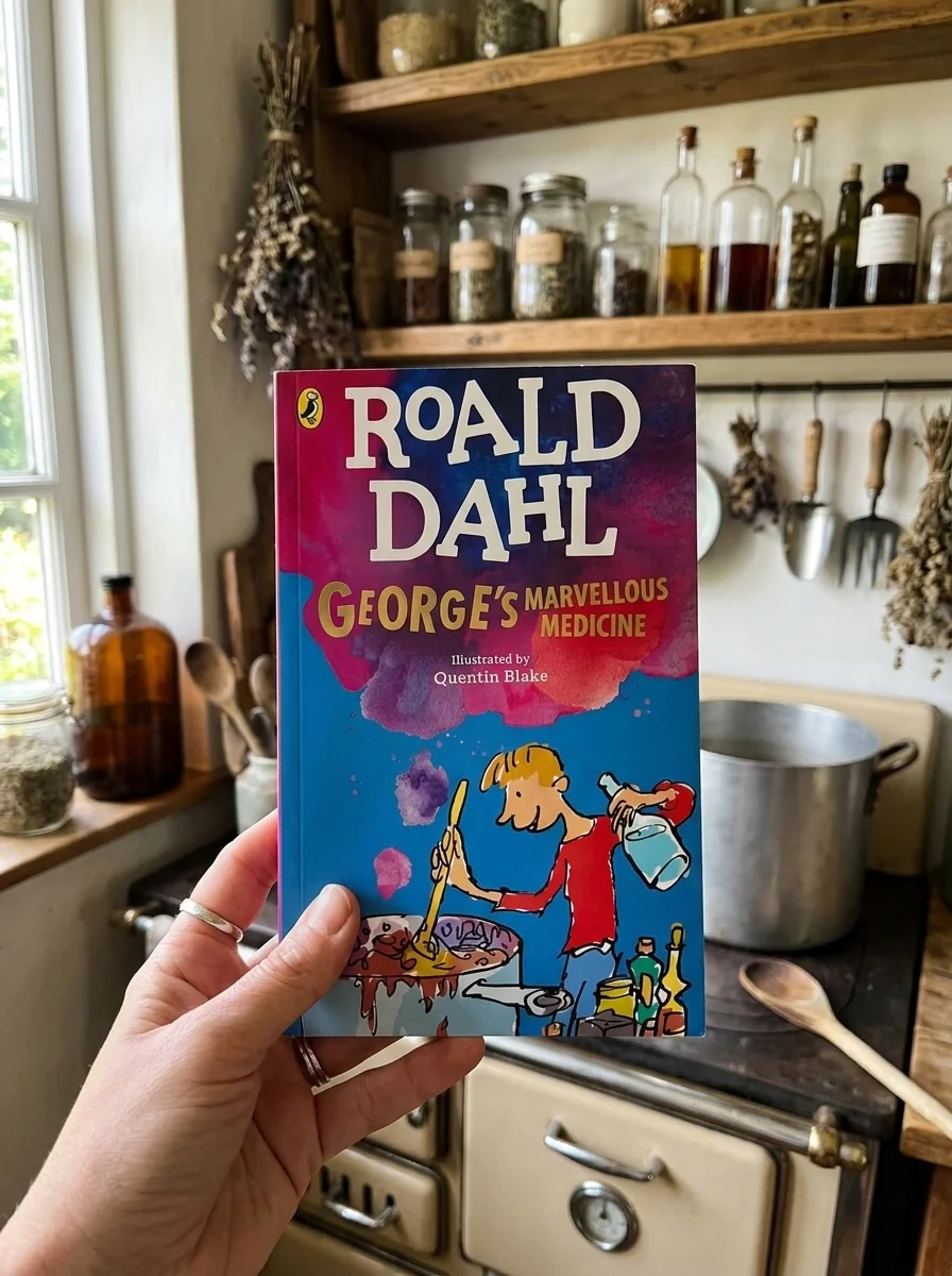 George's Marvellous Medicine — Роальд Дал, обкладинка