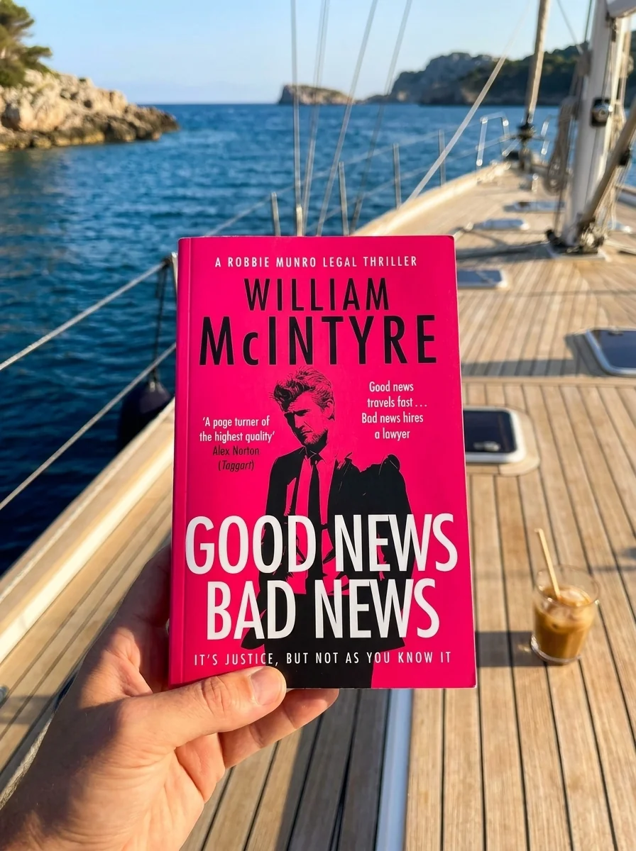 Good News Bad News. The Robbie Munro Legal Thriller series. Book 8 — Вільям Макінтайр, обкладинка