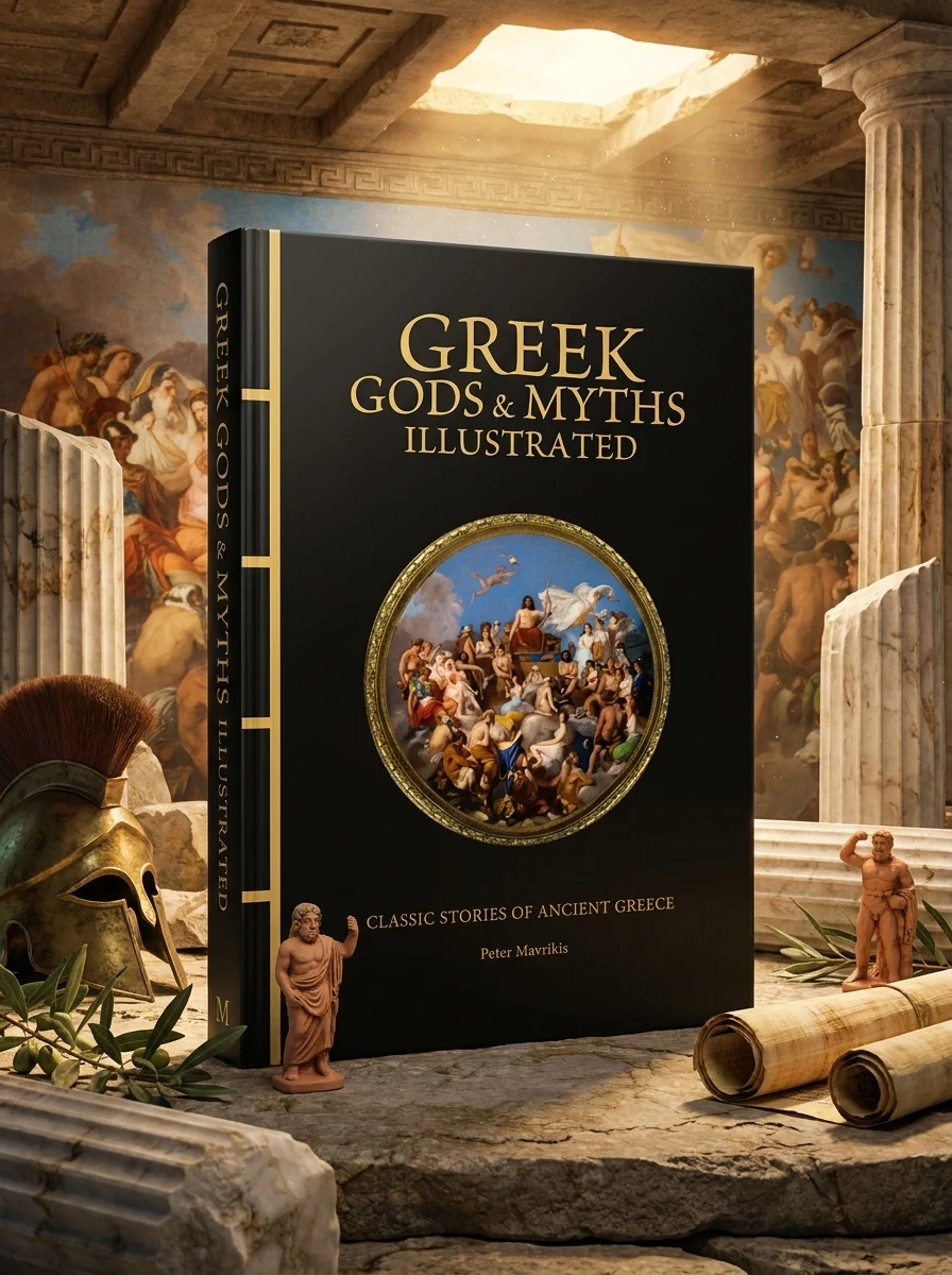 Greek Gods & Myths Illustrated: Classic Stories of Ancient Greece — Пітер Маврікіс, обкладинка