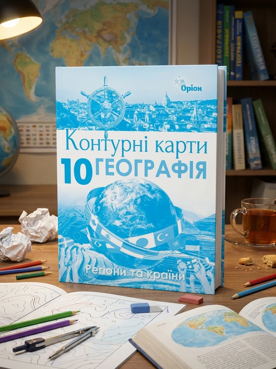 Географія 10 клас. Регіони та країни. Контурні карти, фото 2