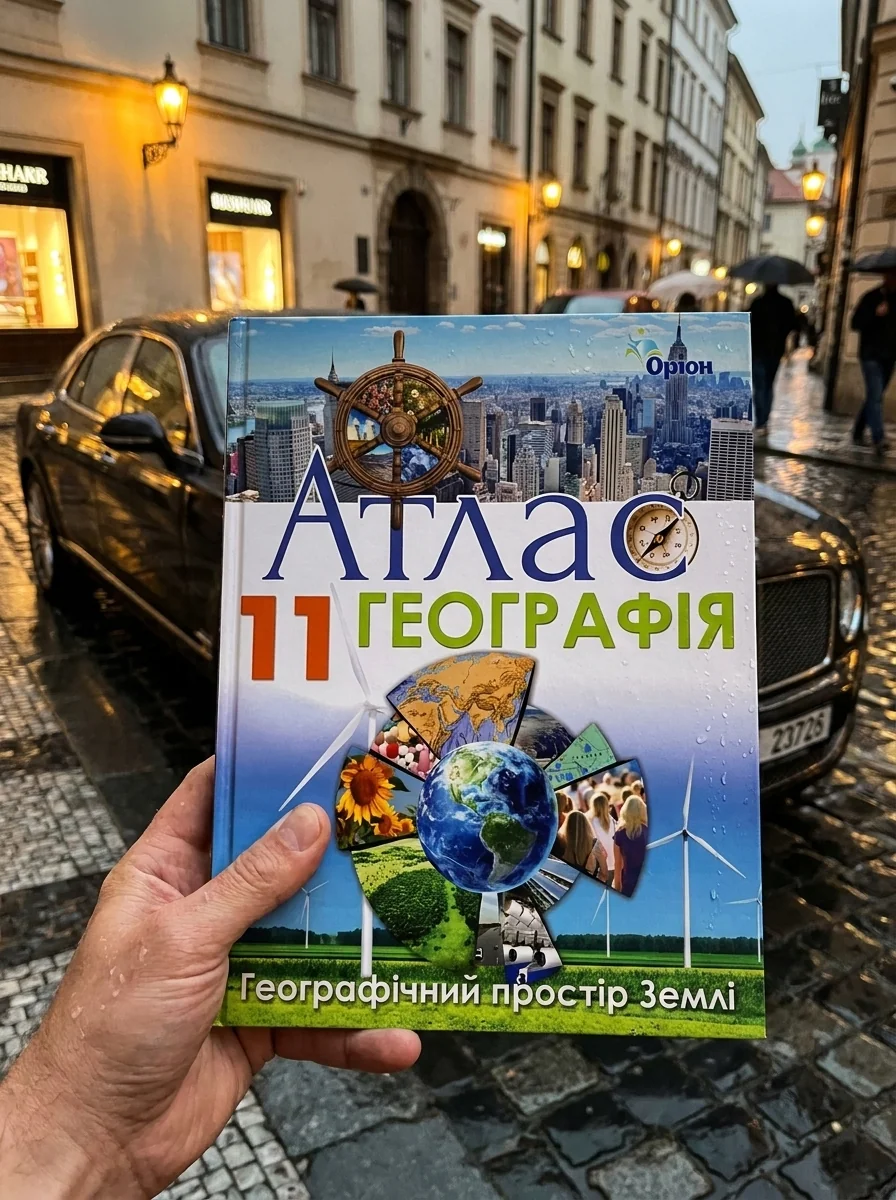 Географія 11 клас. Географічний простір Землі. Атлас, обкладинка