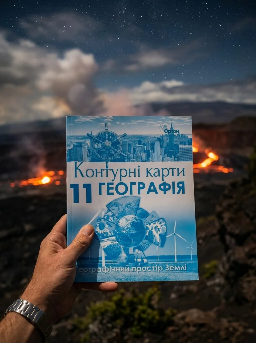 Географія 11 клас. Географічний простір Землі. Контурні карти, обкладинка