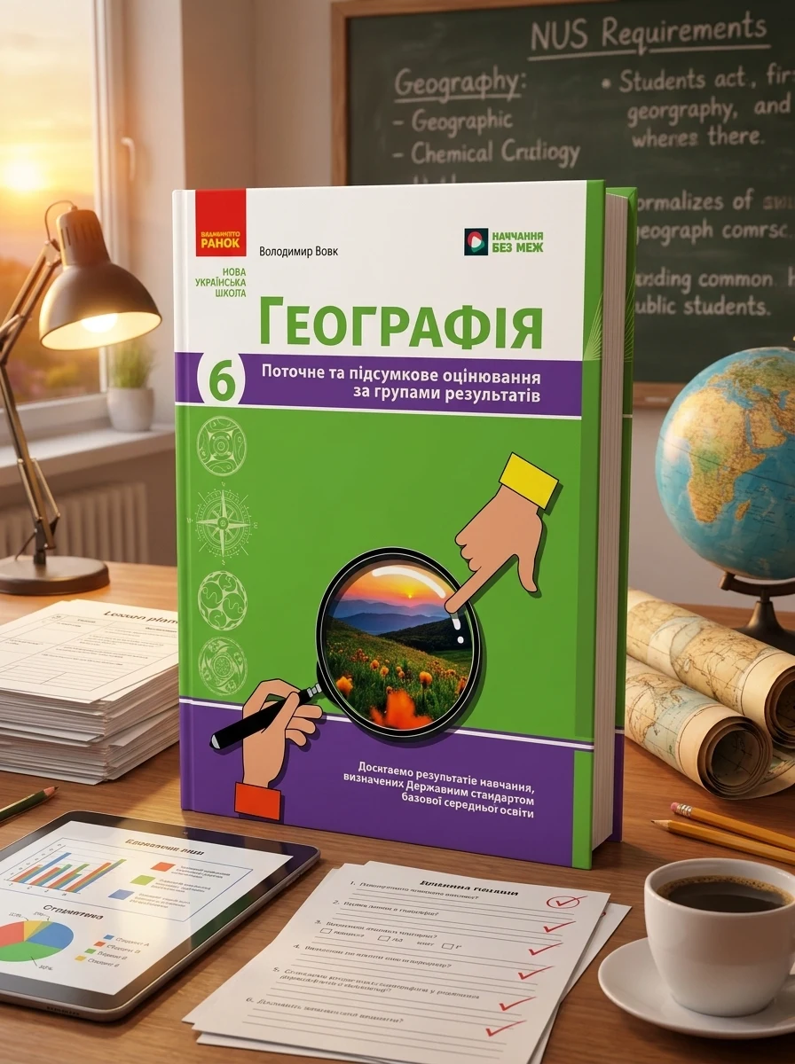 Географія. 6 клас. Поточне та підсумкове оцінювання за групами результатів + діагностувальна робота — Вивчення мов