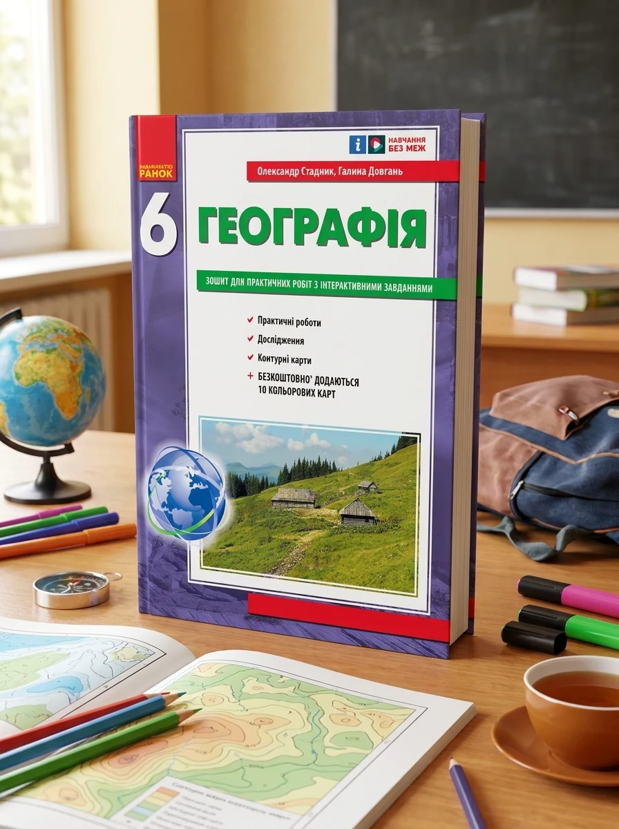 Географія. 6 клас. Зошит для практичних робіт з інтерактивними завданнями