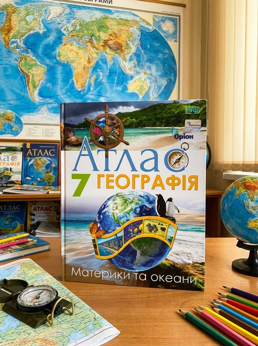 Географія 7 клас. Атлас. Материки та океани