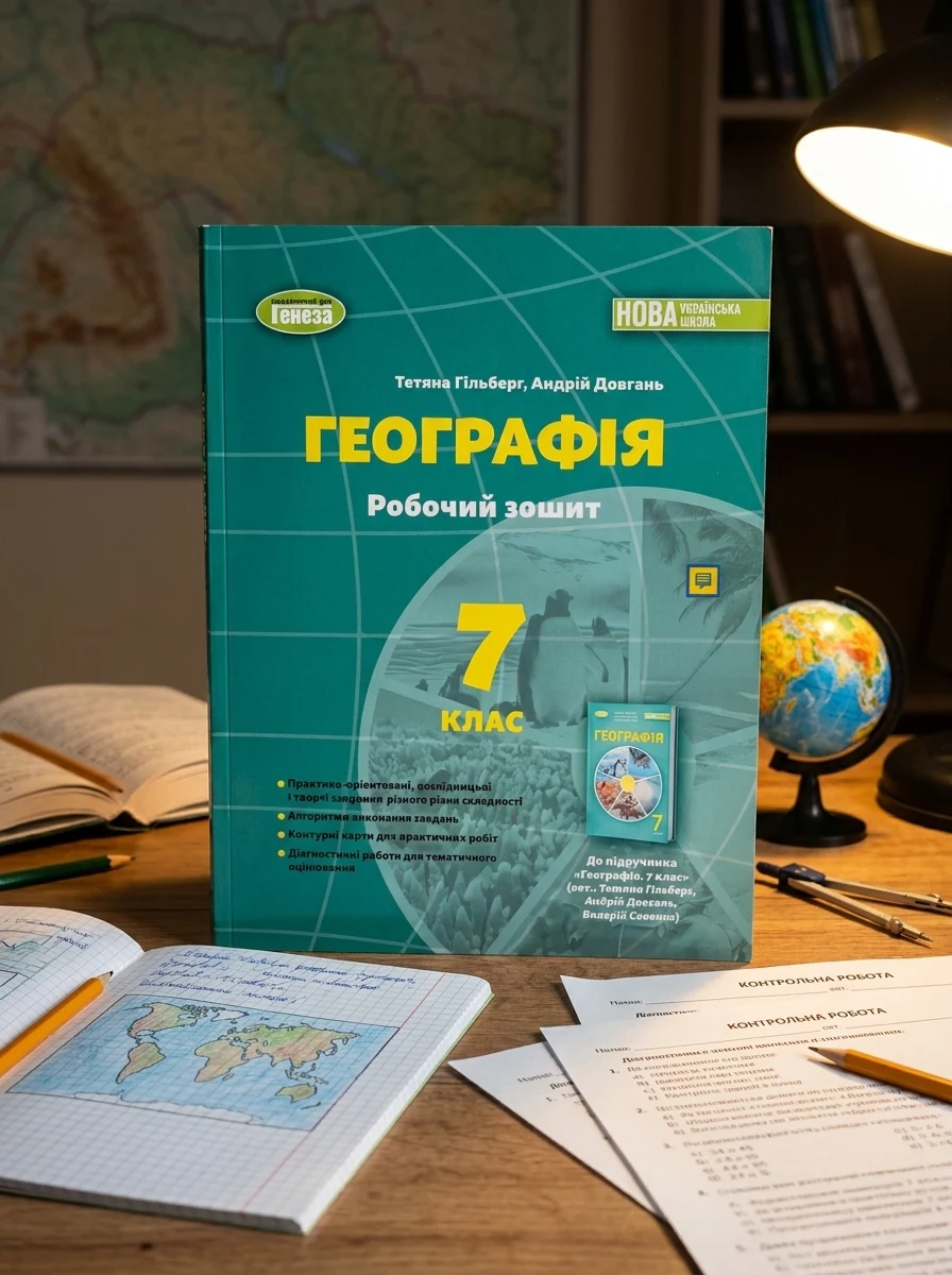Географія 7 клас. Робочий зошит та діагностичні роботи