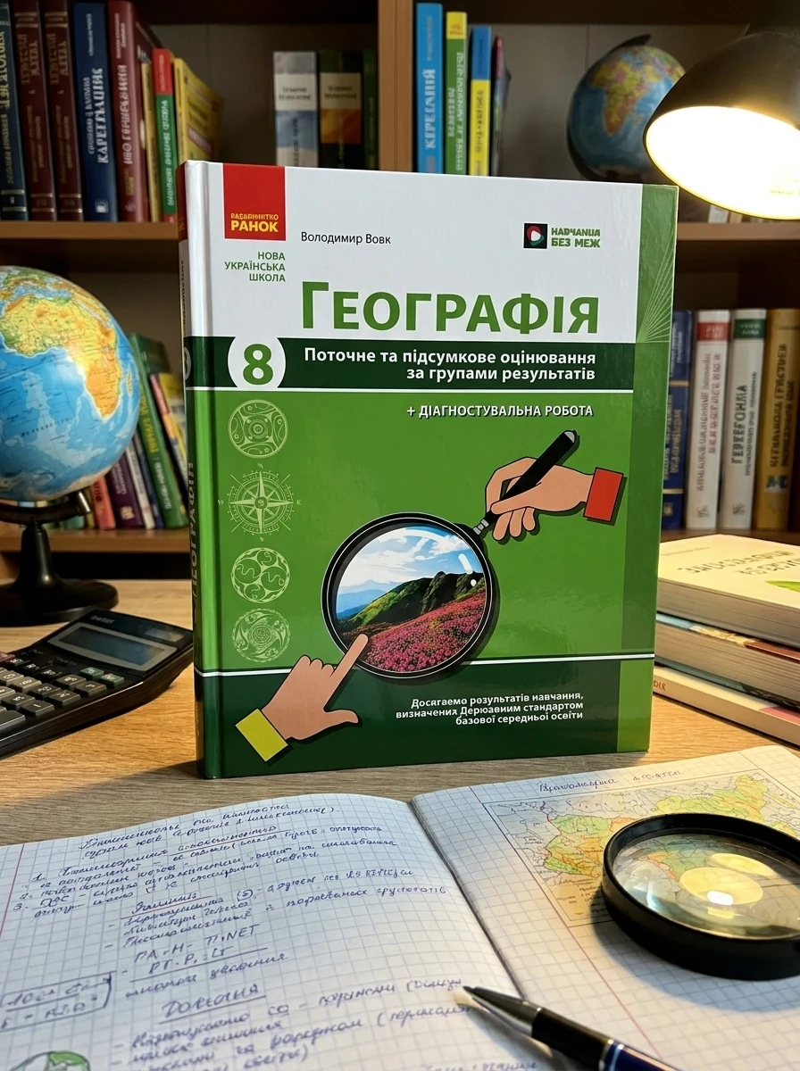 Географія. 8 клас. Поточне та підсумкове оцінювання за групами результатів + діагностувальна робота — фото 2