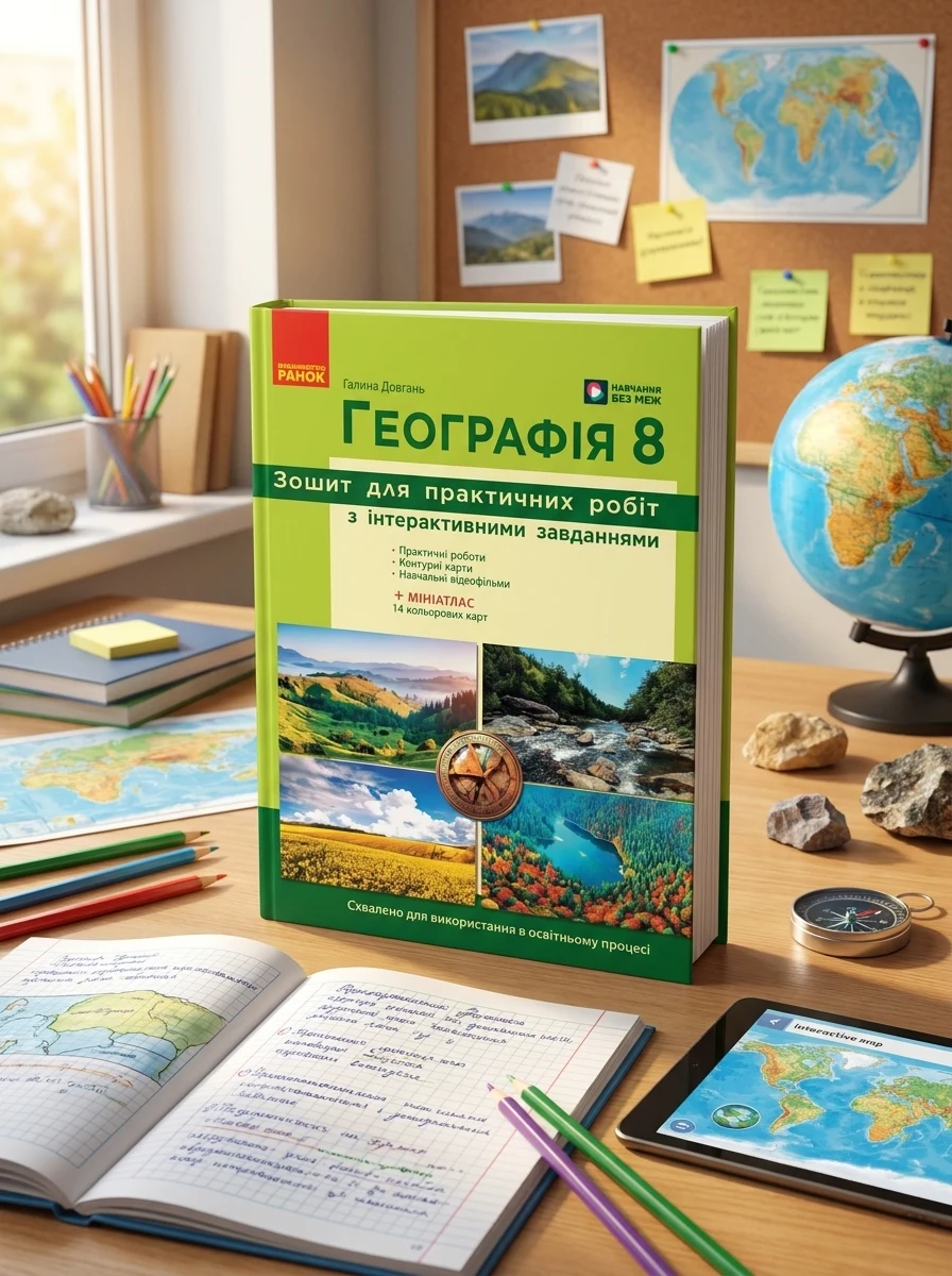Географія. 8 клас. Зошит для практичних робіт з інтерактивними завданнями — фото 2