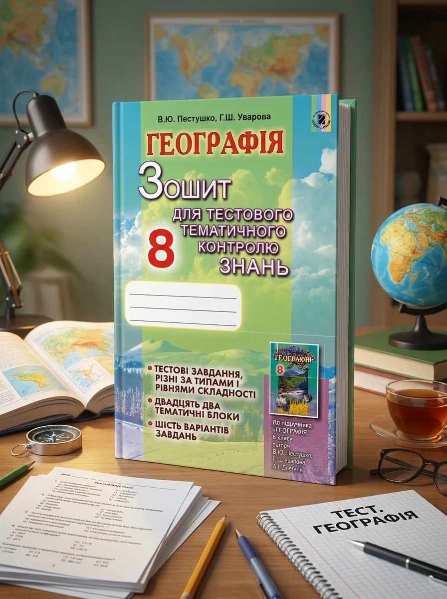 Географія 8 клас. Зошит для тестового тематичного контролю знань — Вивчення мов
