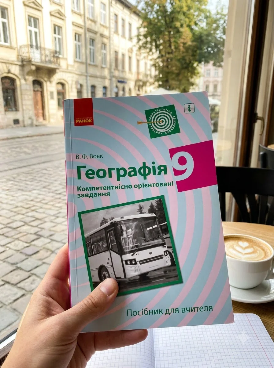 Географія. 9 клас. Компетентнісно орієнтовані завдання. Посібник для вчителя — Володимир Вовк, обкладинка
