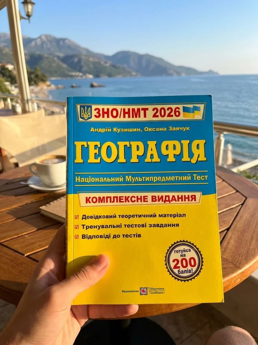 Географія. Комплексна підготовка до HMT/ЗНО 2026 — Кузишин Андрій, обкладинка