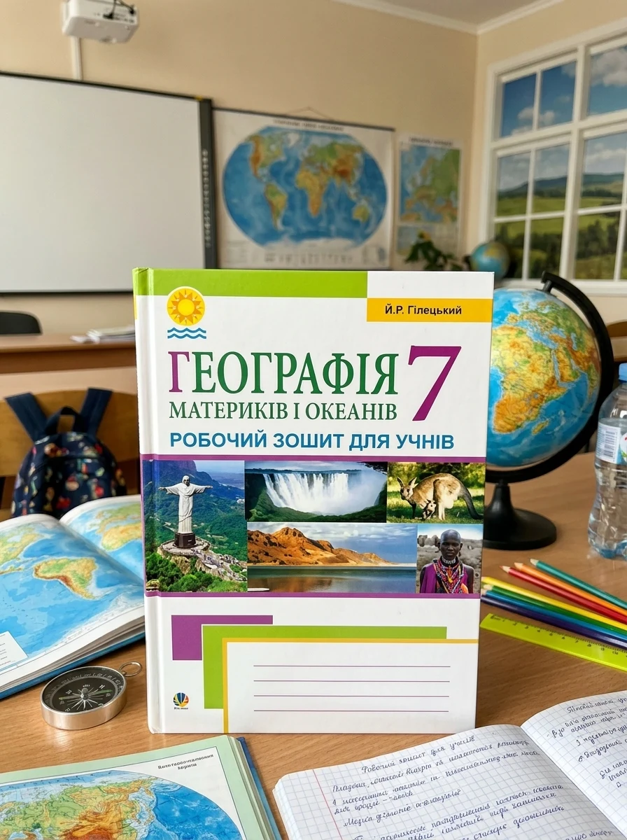 Географія материків і океанів. Робочий зошит для учнів 7 класу — Дитяча література